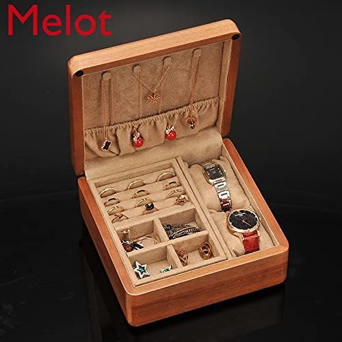 Anncus chineză în stil chinezesc handmade din lemn solid cutia de depozitare portabilă cutii de bijuterii antice pentru casete de brățară cu brățară -