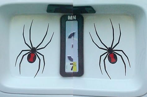 Reflectiv Decal automat de păianjen negru