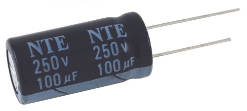 NTE Electronics VHT220M50 Seria VHT condensator electrolitic din aluminiu, plumb radial, 105 grade Temp Max, 220 µf Capacitate,