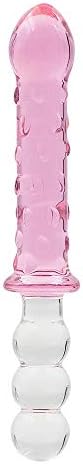 Epichao roz roz dublu cu capăt dildo cristal cristal penis dimensiune mare jucărie sexuală pentru adulți orgas- masturbare
