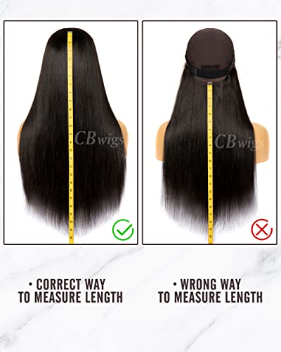 Cbwigs Brazilian Remy naturale drepte 360 Dantelă frontală peruca păr uman cu pre-smuls Hairline