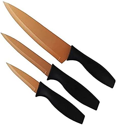 Set de cuțite acoperite cu Cupru 3 pc