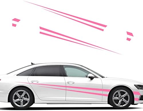 Sunbreath 2pcs Mașină Modificată Sport Sport Stripe Autocolant Graphic Vinyl Racing Stripe Decal Decal Accesorii Autocolant
