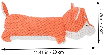 IPETBOOM 3pcs Antrenament Jucării minuscule pisici care joacă în formă de vulpe mușcătură Chew Mini Animal măcinare portocaliu