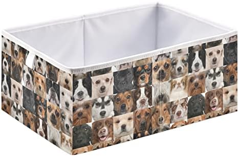 Emelivor Collage of Dog Cube Storage Coș de depozitare pliabilă Coșuri de jucărie impermeabile pentru coșuri de organizator