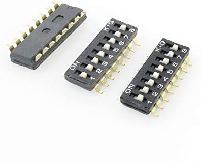 Nou Lon0167 2.54 mm pas 8 pozitii 16 pini terminale SMD tip DIP comutator 3 buc (2,54 mm Rasterma euro 8 Pozitionen 16 pini-Anschl