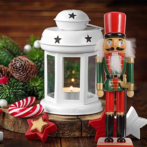 Veemoon Classic Nutcracker Soldier Statuie, Nutcracker din lemn decorațiuni de Crăciun, pandantiv de marionetă atârnat adecvat