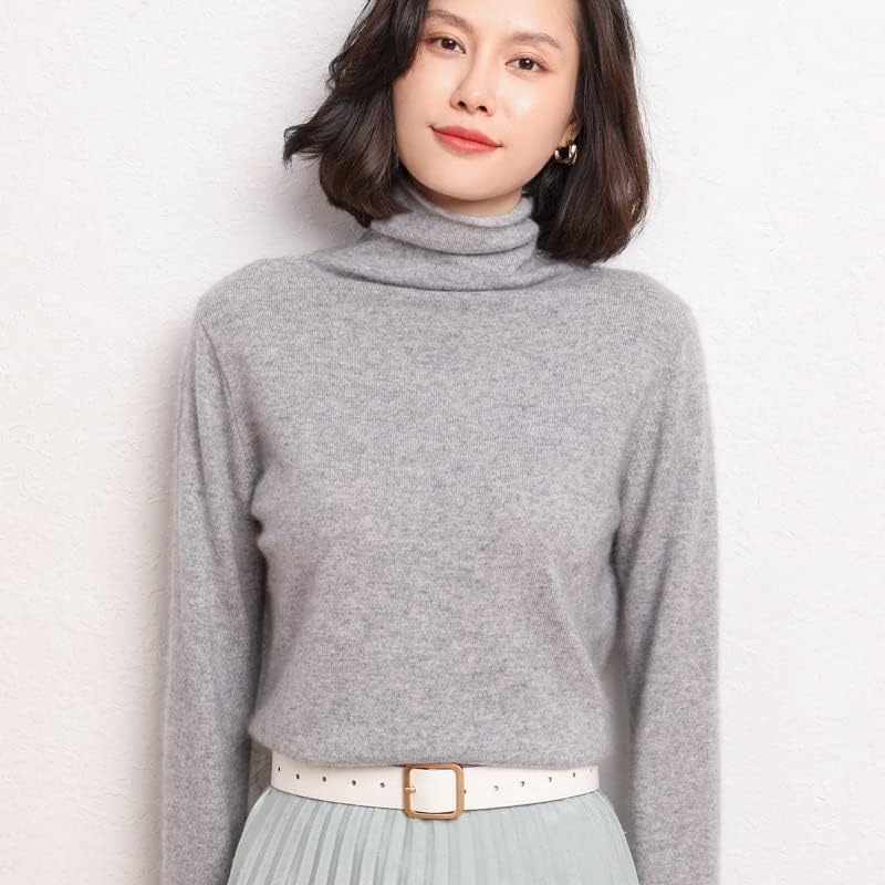 TOAMD ȘI INTERNA CASHMERE Pulover Femeie Turtleneck Lâna pulovere tricotate Blaturi de dimensiuni mari de dimensiuni mari Coreea
