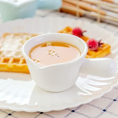Pitcher de lapte ceramică Creamer Pitcher cu mâner: 5cps porțelan cafea lapte cu lapte cu cremă cu cremă cu cremă de servire