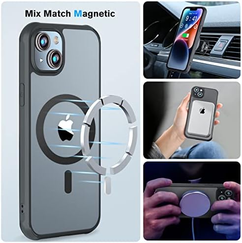 OHLPRO [2 în 1] Carcasă magnetică pentru Magsafe iPhone 14 Carcasă 6.1 '