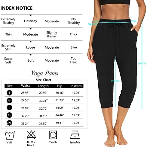 Sarin Mathews Womens Capri Yoga Pantaloni liberi de antrenament confortabili de antrenament pentru joggers joggers Lounge Pajama