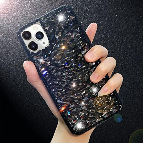 BONITEC Compatibil cu iPhone 13 Pro Max Case pentru femei 3D Glitter Sparkle Bling Carcasă Luxul Shiny Crystal Rhinestone Diamond