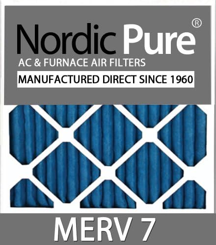 Nordic Pure 10x16x1customm7-6 Merv 7 filtre de cuptor AC, 9 1/2 x 15 1/2 x 3/4 , 6 bucăți