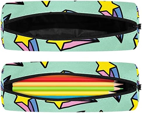 Rainbow Galben Shooting Star Green Pencil Case Student Stationare Pouch Suprapunere Geantă pentru machiaj pentru machiaj cosmetică