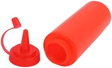 X-DREE 2buc 200ml plastic moale roșu drept cioc stoarce ulei sticla de dozare sticla W capac (nou Lon0167 2buc 200ml recomandate