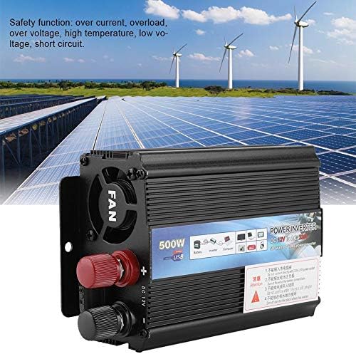 Încărcător Solar invertor, baterie cu panou Solar All in One 500W Regulator inteligent de încărcare a bateriei pentru gospodărie,