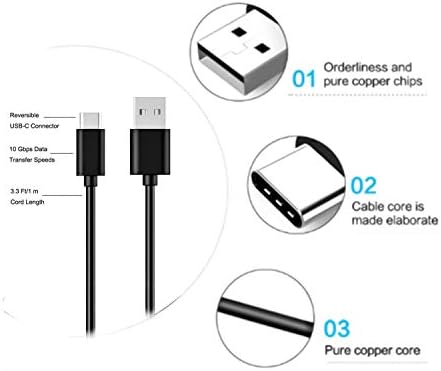 Cablu încărcător USB-C cablu de încărcare cablu cablu compatibil cu Mpow M30 Plus / M30 / M13 / M12 / M9 / X6 / X5 / X3 / MBits