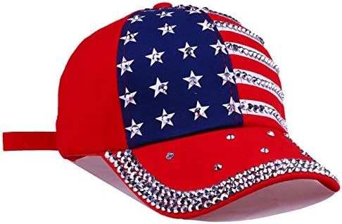 CRUOXIBB Statele Unite ale Americii Bling Baseball Cap Sparkle American Flag Hat bărbați Femei Hip Hop capace