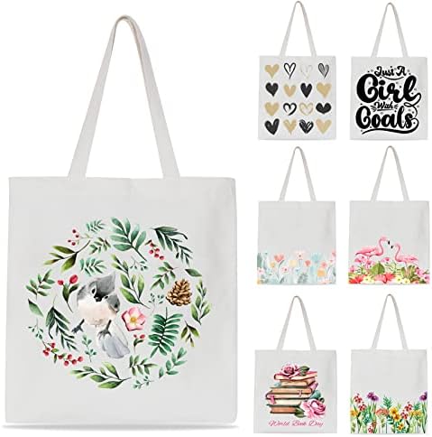 sureby Canvas Tote Bag pentru femei cu buzunar cu fermoar reutilizabil Eco Shopping Bag Băcănie totes Beach Travel Bag Bag