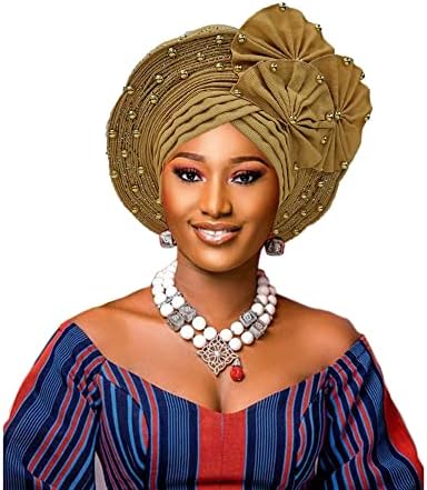 African Headtie Auto Gele Tradiționale Nigeria Nunta Cap Wrap Pentru Femei