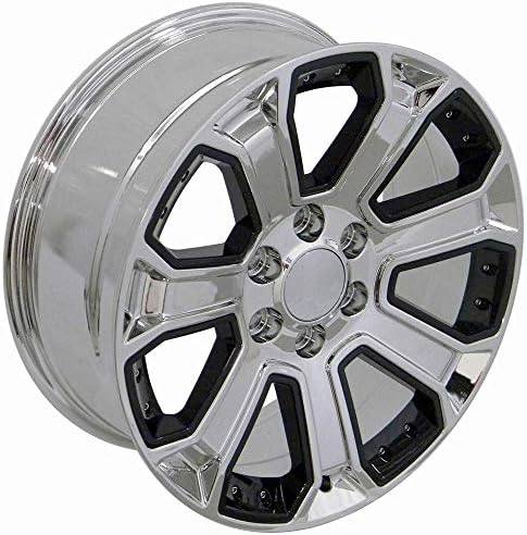 OE Wheels LLC 22 inch Jante se potrivește înainte de 2019 Silverado Sierra Pre-2021 Tahoe Suburban Yukon Escalade CV93 22x9
