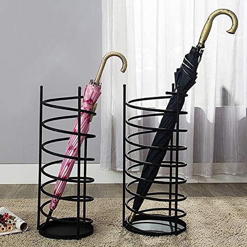 Neochy European Iron Art Umbrella Stand Stand Umbrella găleată cu tavă cu picurare creativă/bastoane de mers pe jos suport