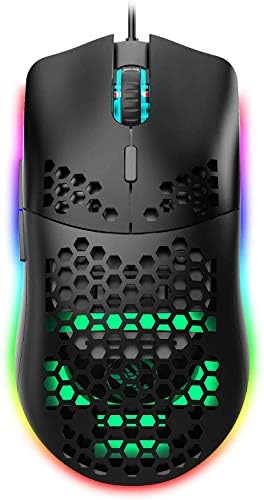 Mouse pentru jocuri cu fir RGB, [5000 DPI] [programabil] [respirație retroiluminată] 16,8 milioane de șoareci Chroma LED, senzor