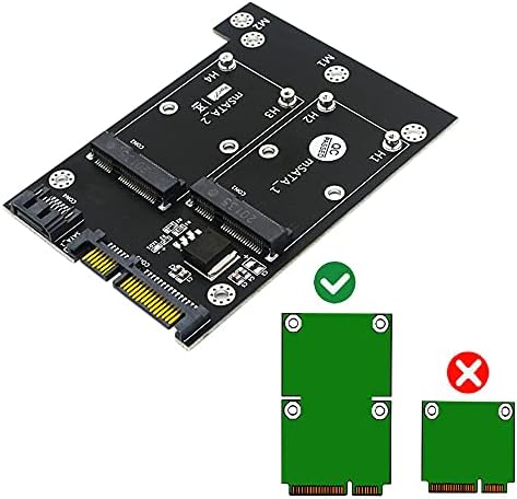 Versiune de upgrade Mustpoint Versiune Dual MSATA SSD la Dual SATA3 Converter Adapter Card cu suport de profil de înălțime