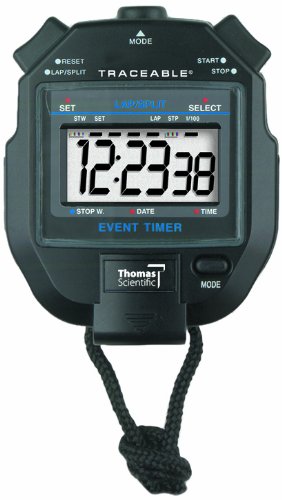 Thomas 1051 ABS Plastic Jumbo Digit cronometru cu 1/2 afișaj LCD ridicat, precizie de 0,001%, 3 Lungime x 2-1/2 lățime x 7/8