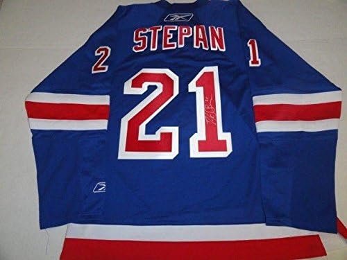 Derek Stepan a semnat New York Rangers 2014 Stanley Cup Home Jersey Licențiat - Tricouri autografate NHL
