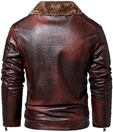 Jachete din piele masculină Stand Collar Collar Goll Mens Motocicletă Jacheta din piele Casual Subm Slim Piele de piele pentru