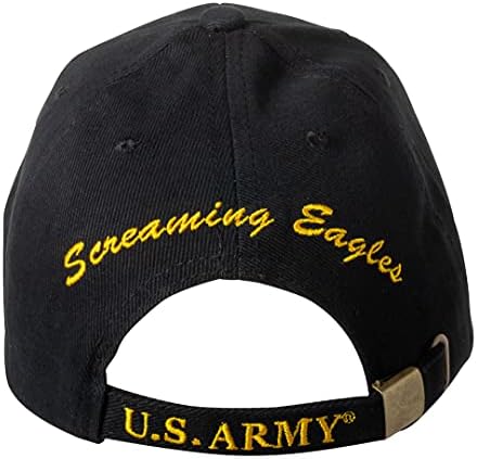 101st Airborne Division Screaming Eagles Chap Cap Hat - Reglabil Brakle închidere Negru