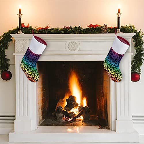 Culon leopard de Crăciun Stocking Stocking Sold Sold pentru decorațiuni de copaci de Crăciun Cadouri