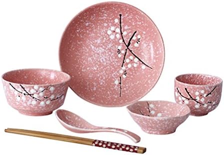Set de masă 6 buc Set de tacâmuri ceramice în stil japonez set de tacâmuri de uz casnic set de tacâmuri ceramice creative decor