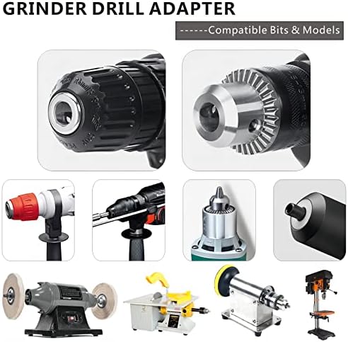 Motcoda Drill Arbore Arbor Extensie Adaptor Instrument Motor Motor Bank Grinder Arbor Adaptor Kit 1/3 până la 3/8 1/4 până