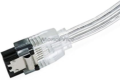 Cablu SATA MONOPRICE - 2 picioare - argint | 6 Gbps cu zăvor de blocare,