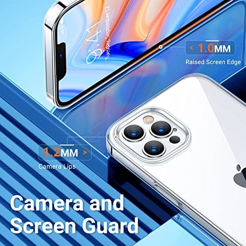 Torras Crystal Clear pentru iPhone 12 Pro Max Carcasă, ultra-subțire [modernizat anti-galben] [Protecția gradului militar]