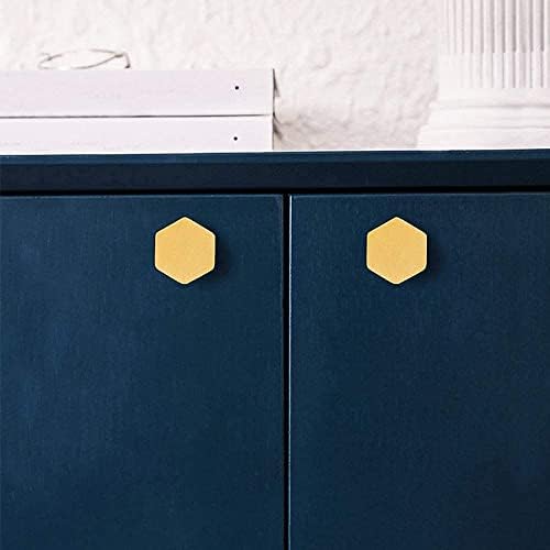 Rzdeal Solid Brass Butoane și trageți dulapurile de bucătărie mânere de hexagon contemporan și mânere pentru sertar