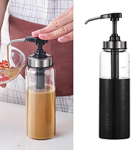 Dispenser de ulei de gătit UPKOCH 500ml sos stoarce sticla pompa de sos sticla Dispenser de condimente-sticle de sticlă fără