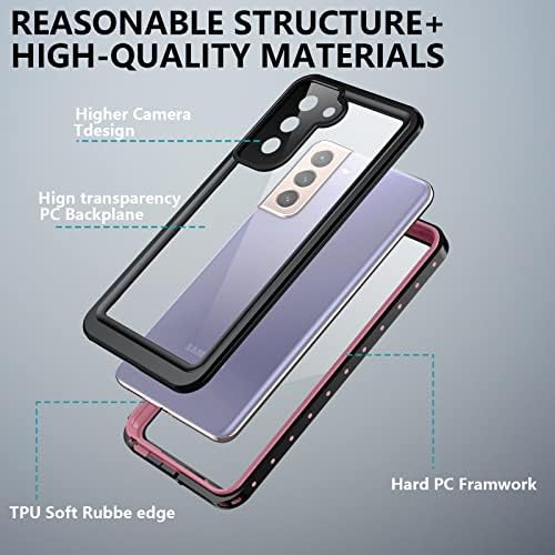 Pakuya pentru Samsung Galaxy S21 caz, caz impermeabil S21 rezistent la șocuri Built-in Ecran Protector corp complet caz robust