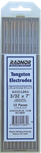Radnor Rad64001966 5/32 x 7 Finisaj la sol Lanthana Tungsten Electrod
