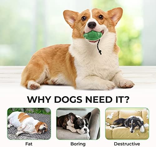 Jucării pentru câini Mondotoy Tough pentru mesteci agresivi, indestructibile Jucării interactive pentru câini medii mari, jucării de cățeluși durabile pentru alimente pentru antrenament și curățare a dinților, distracție pentru a mesteca, a alerga și a prelua