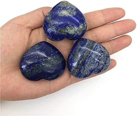 RUITAIQIN SHITU 1 bucată albastru natural Lapis Lazuli cristal în formă de inimă Chakra pietre sculptate Reiki Decor de vindecare