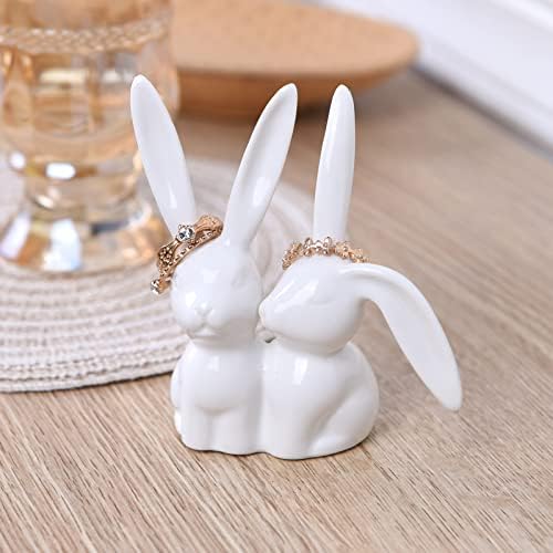 Yundu ceramica Bunny bijuterii inel titular, nunta inel de logodna Stand, bijuterii Stand, Cute Preppy Room D Proccor, Cute