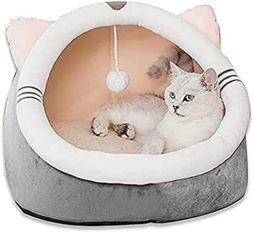 SSDHUA cuib de pisici Semi-închis casă caldă pentru pisici confortabil și respirabil cuib de pisici de peșteră Detașabil și