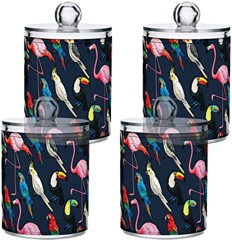 Păsări exotice Bumbac Suport pentru bumbac Containere pentru baie Borcane cu capace Set bumbac cu bumbac borcan rotund pentru