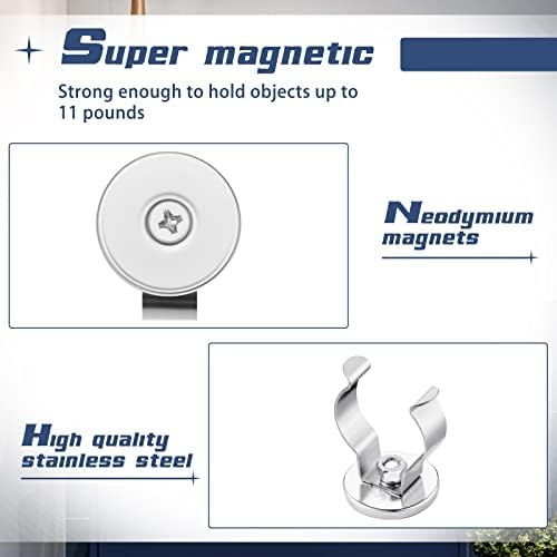 Cârlig Magnetic Leifide bază rotundă Magnet de fixare cu Clip din oțel Placă cromată suport Magnetic pentru instrumente suport