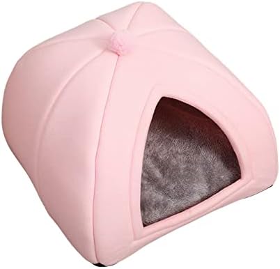 Fenteer Soft Cave Pet Bed Dog cort lavabil antiderapant Fund auto încălzire minge decorativă pisică caldă casă pentru pisici