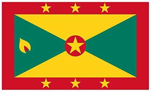 Grenada Flag Sticker Decal 5 x 3