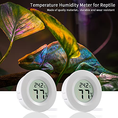6buc rotund higrometru Termometru digital LCD Monitor metru ecartament cu sondă externă Interior Exterior umiditate temperatura
